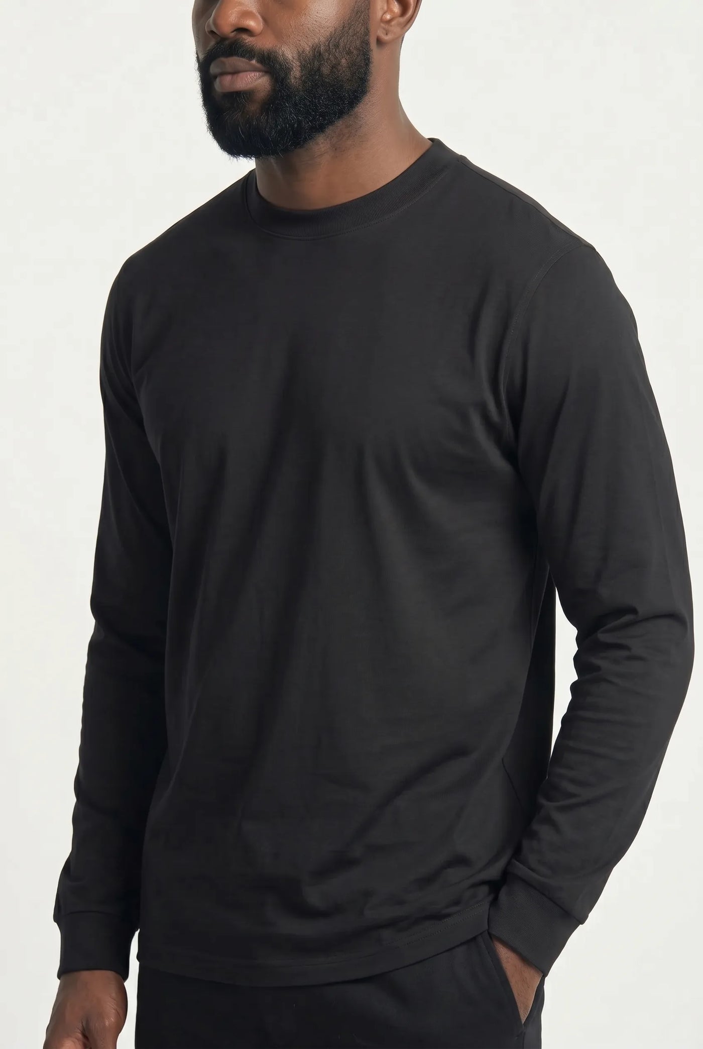 T-shirt Manches Longues Luxe pour homme, coloris Noir | COMOCLO