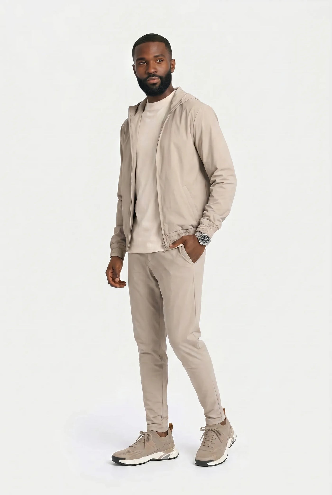 Ensemble Signature à Capuche pour homme, coloris Sable — vue 5 | COMOCLO