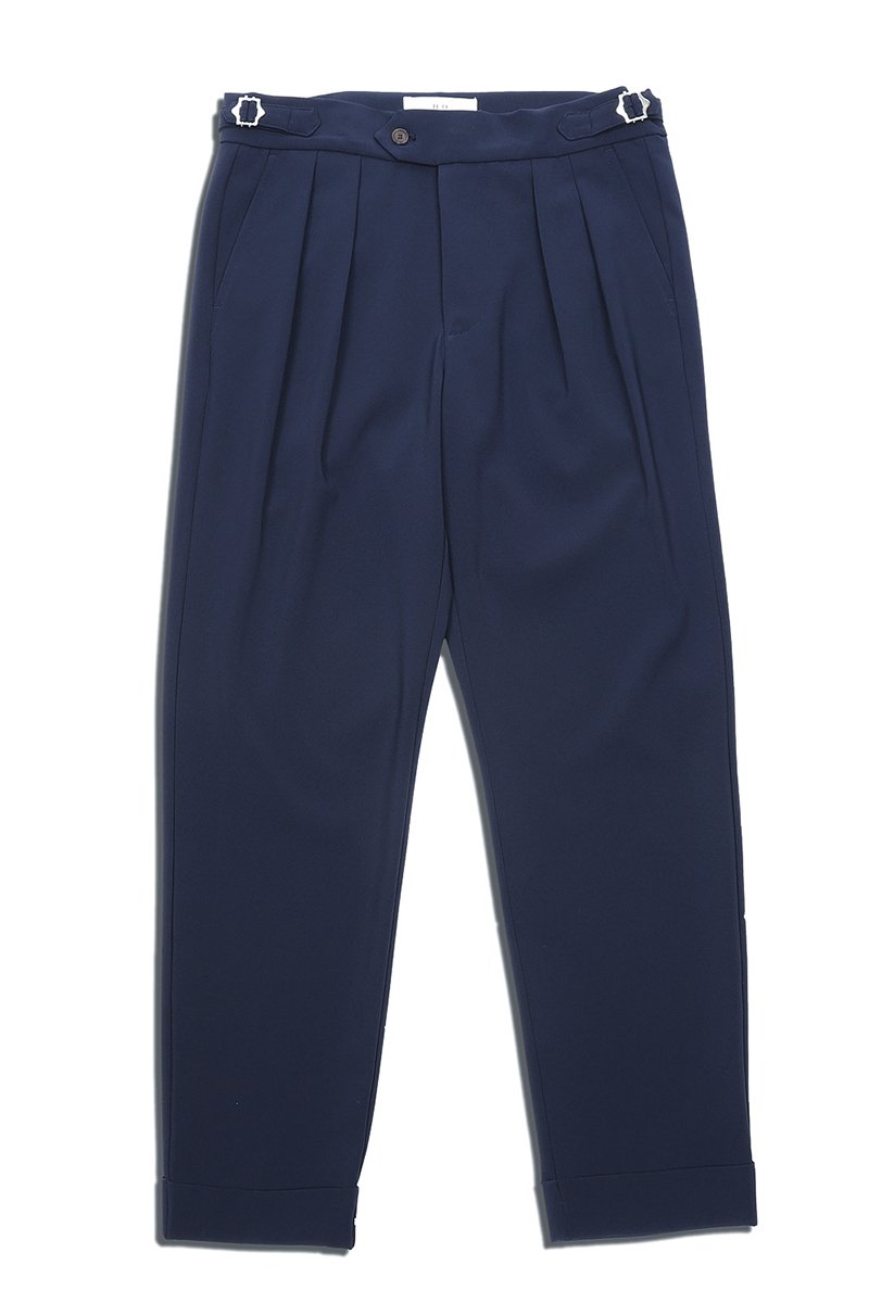 Pantalon Oxford Plissé pour homme, coloris Bleu Marine — vue 8 | COMOCLO