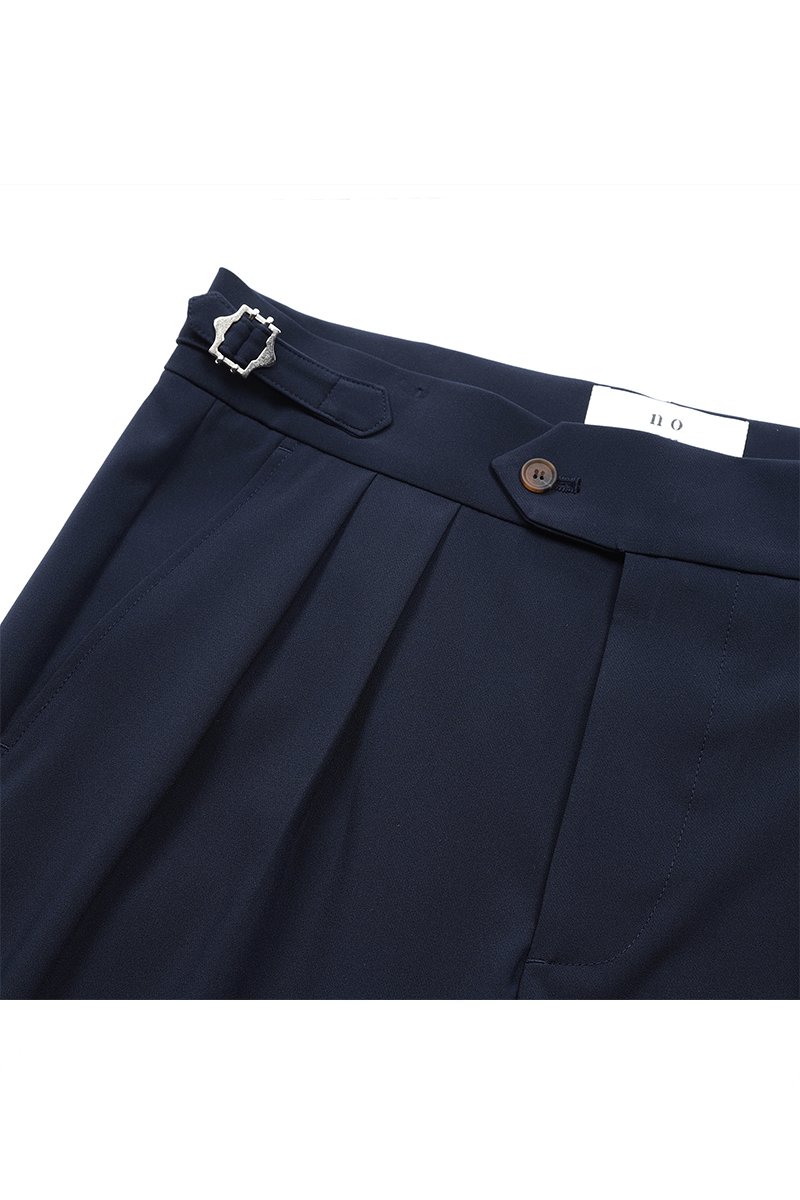 Pantalon Oxford Plissé pour homme, coloris Bleu Marine — vue 9 | COMOCLO