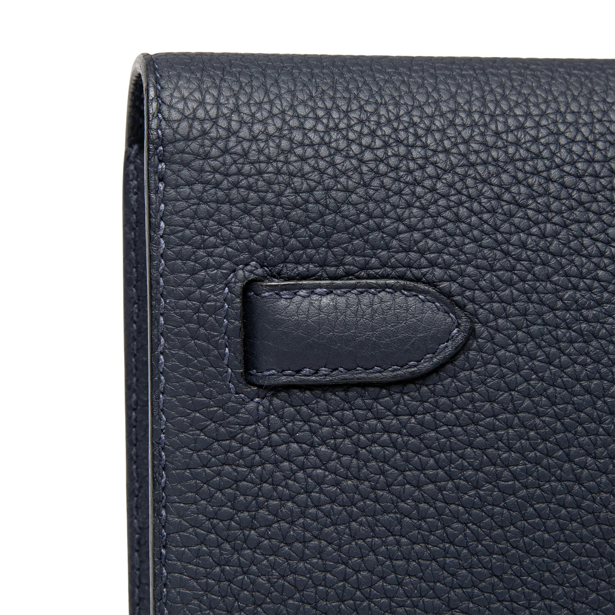 Pochette Cuir — Bleu Nuit — vue 4 | COMOCLO