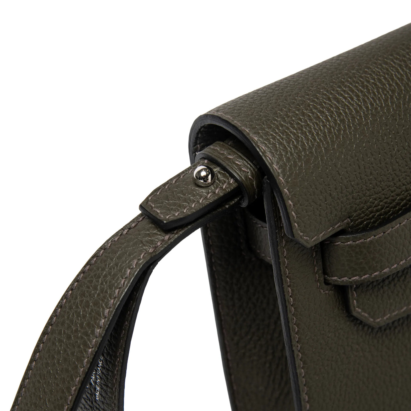 Pochette Cuir — Vert-de-Gris — vue 10 | COMOCLO