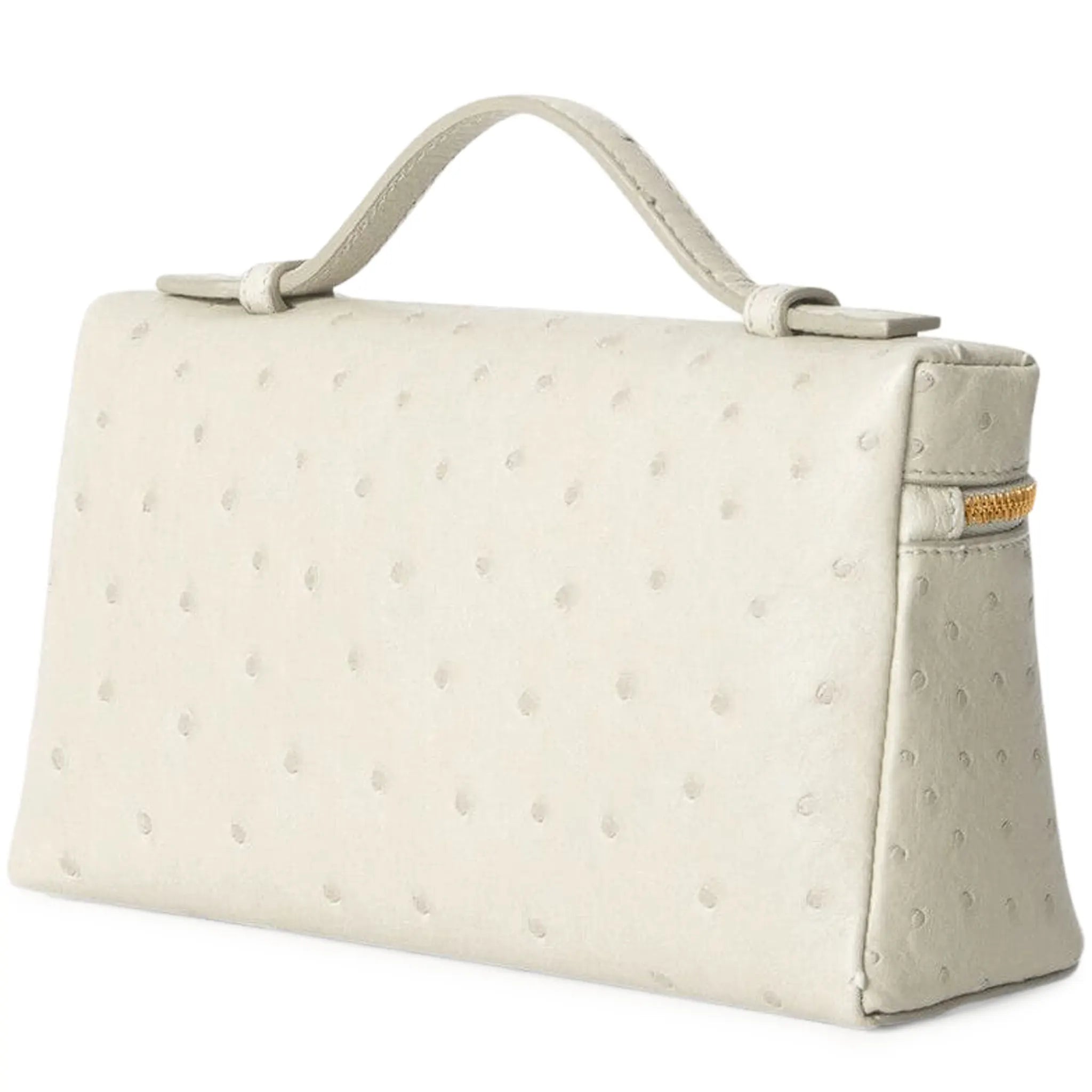 Sacoche Cuir Grainé — Blanc — vue 2 | COMOCLO
