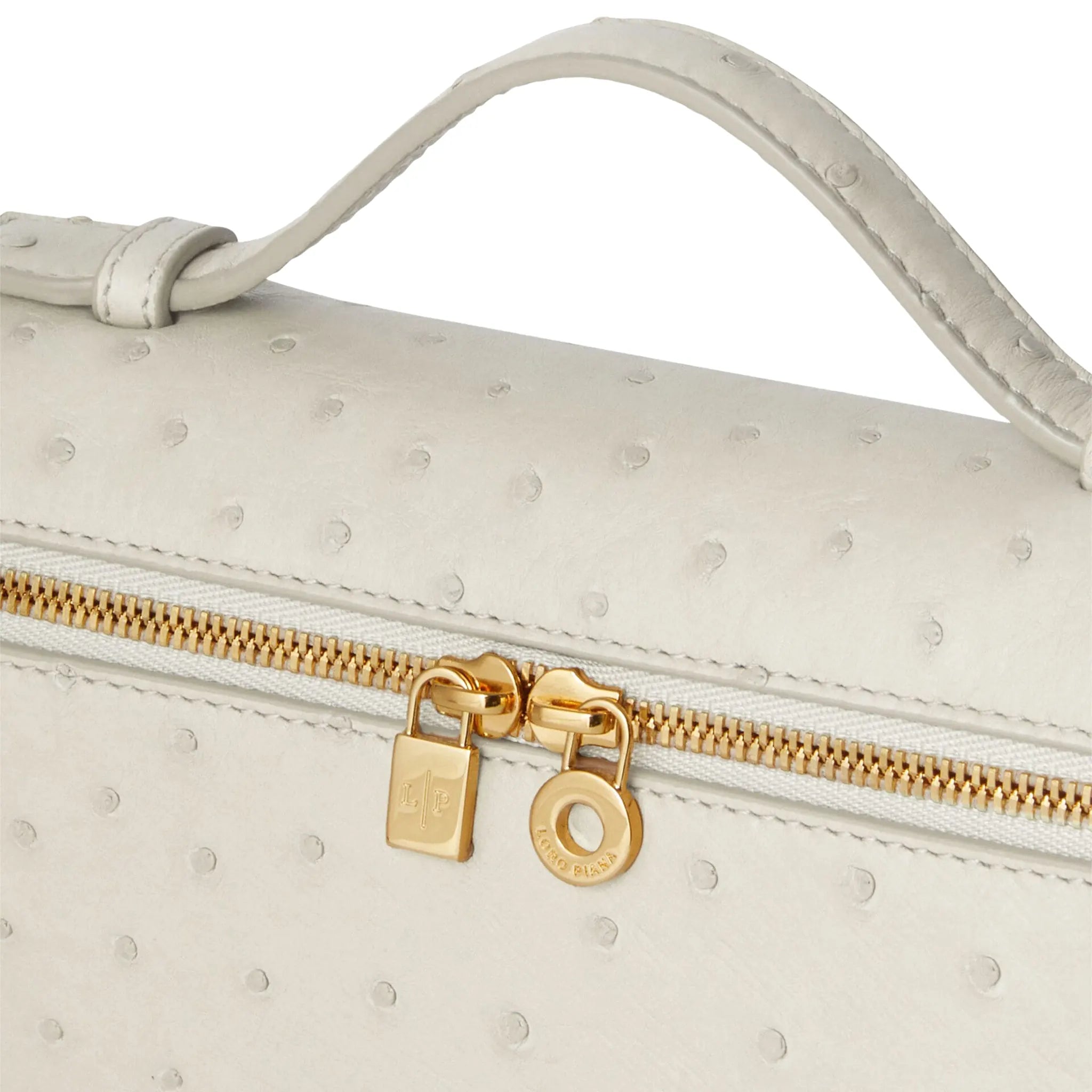 Sacoche Cuir Grainé — Blanc — vue 3 | COMOCLO