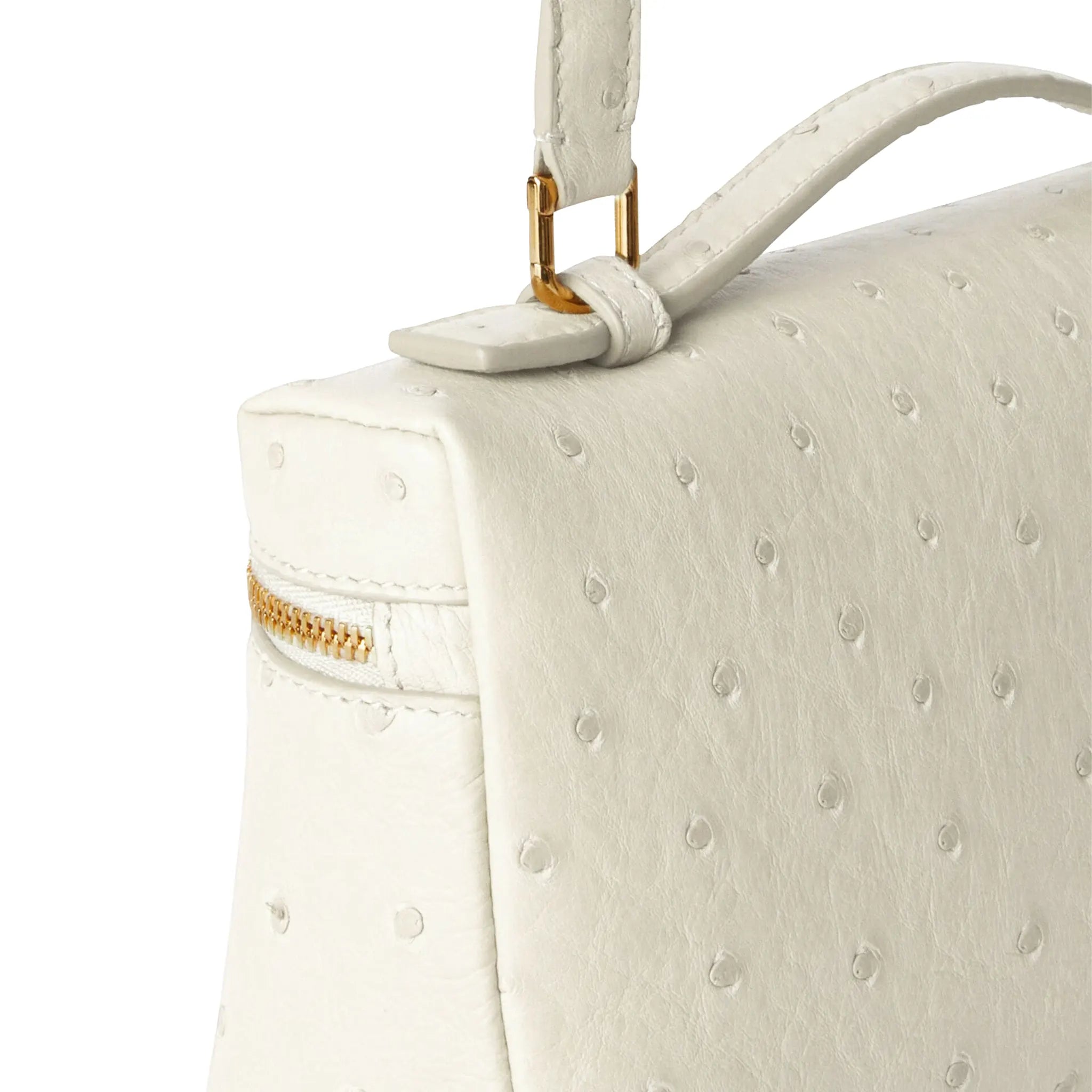 Sacoche Cuir Grainé — Blanc — vue 5 | COMOCLO