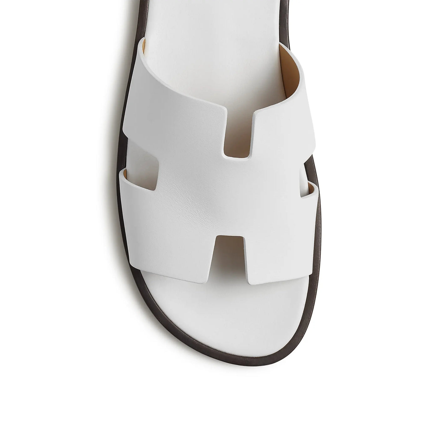 Sandales Cuir — Blanc — vue 3 | COMOCLO