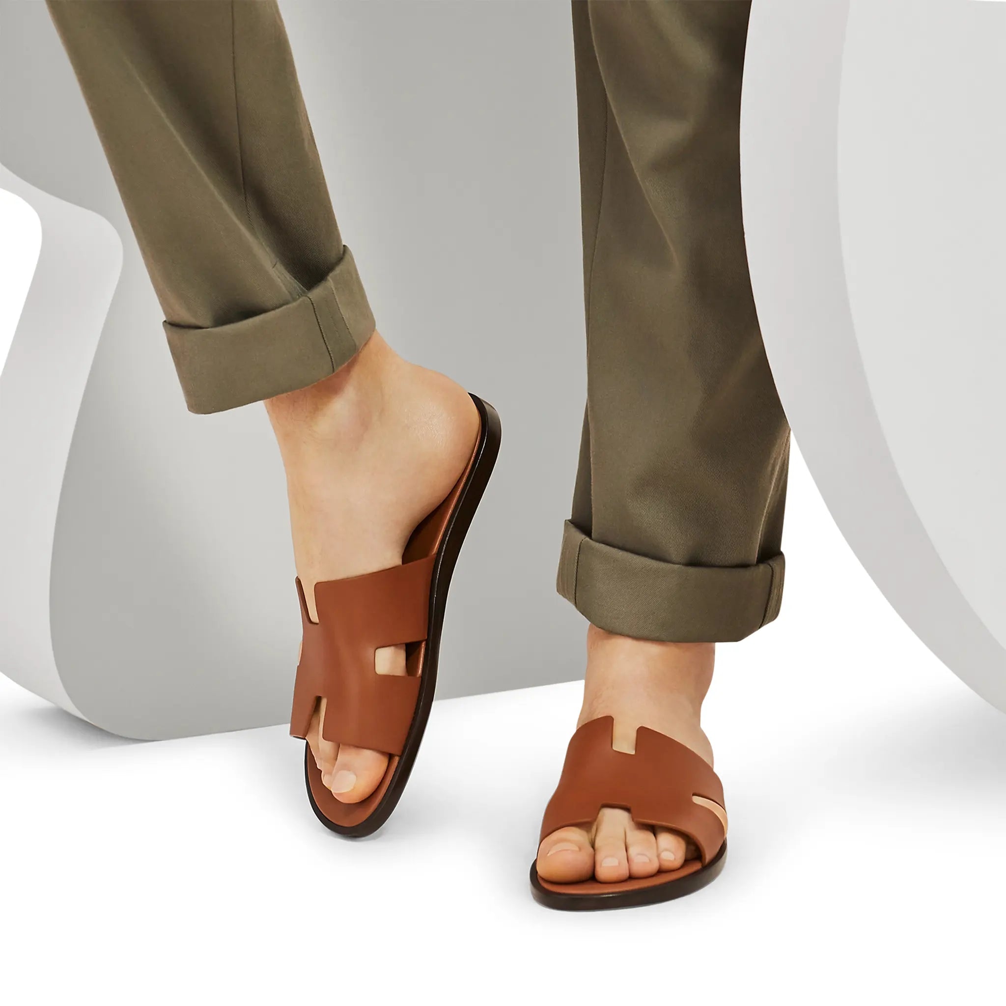 Sandales Cuir — Or — vue 5 | COMOCLO
