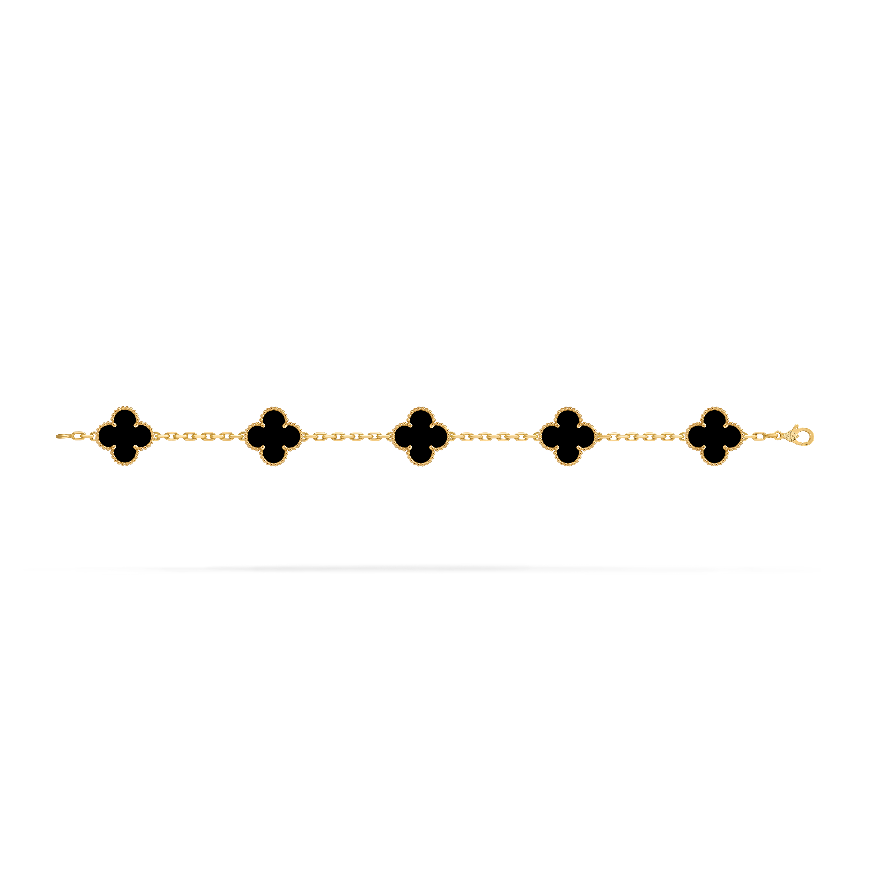 Bracelet Trèfle 5 Motifs — Œil de Tigre — vue 4 | COMOCLO
