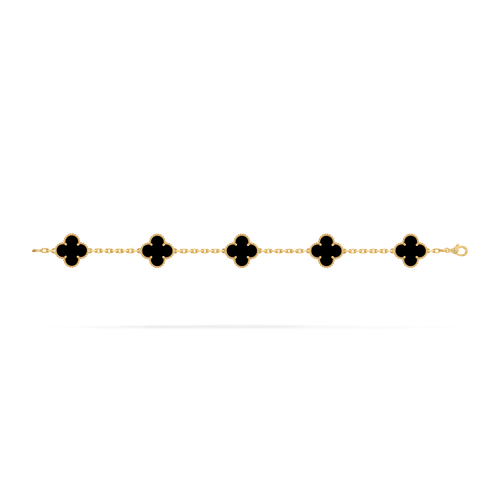 Bracelet Trèfle 5 Motifs — Œil de Tigre — vue 4 | COMOCLO