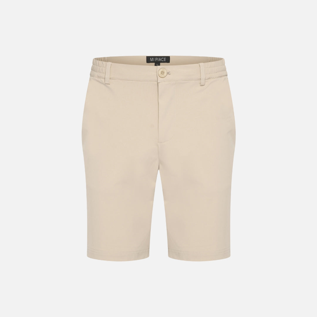 Short Voyage sable pour homme, taille élastiquée, tissu léger — COMOCLO