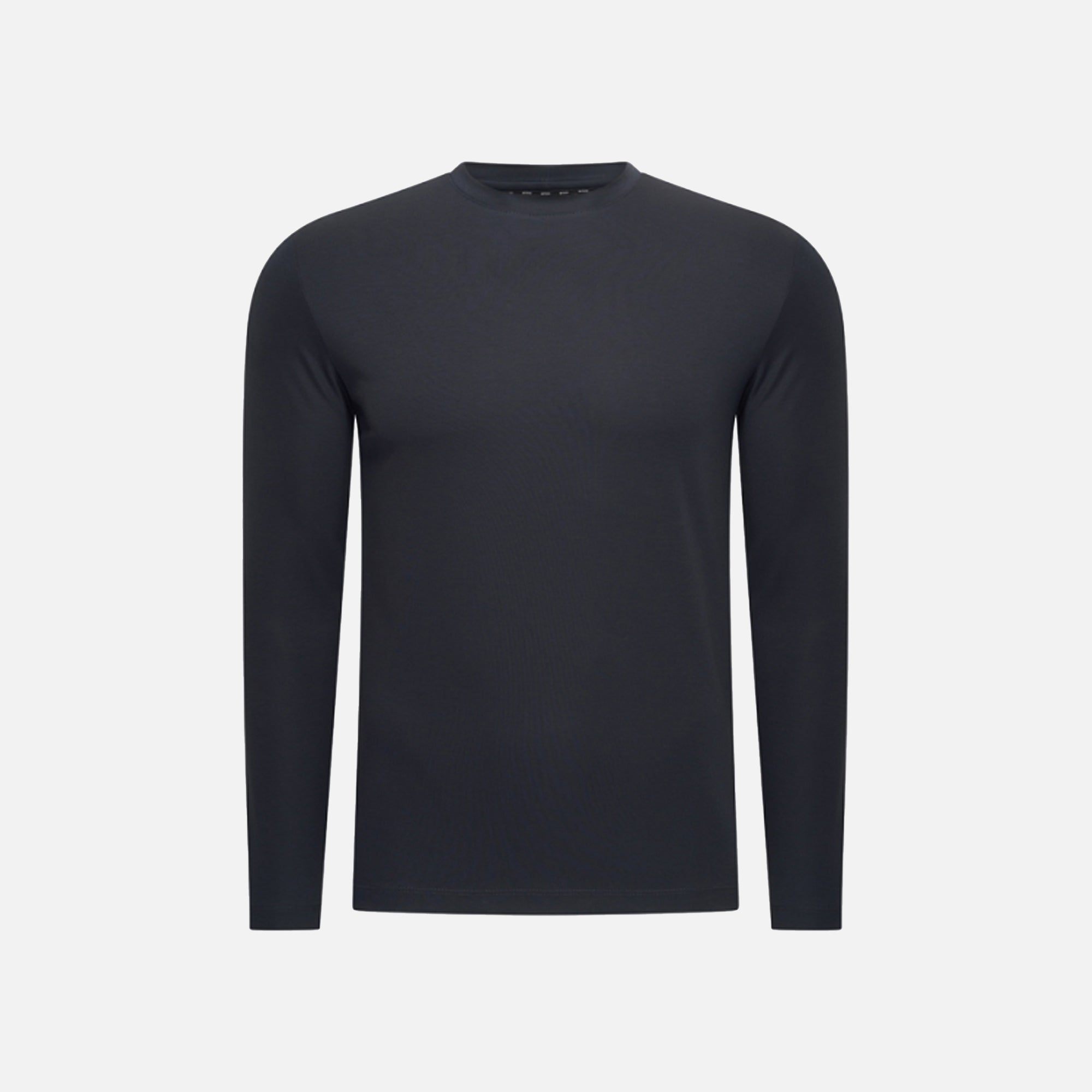T-Shirt Manches Longues Satiné — Bleu Marine