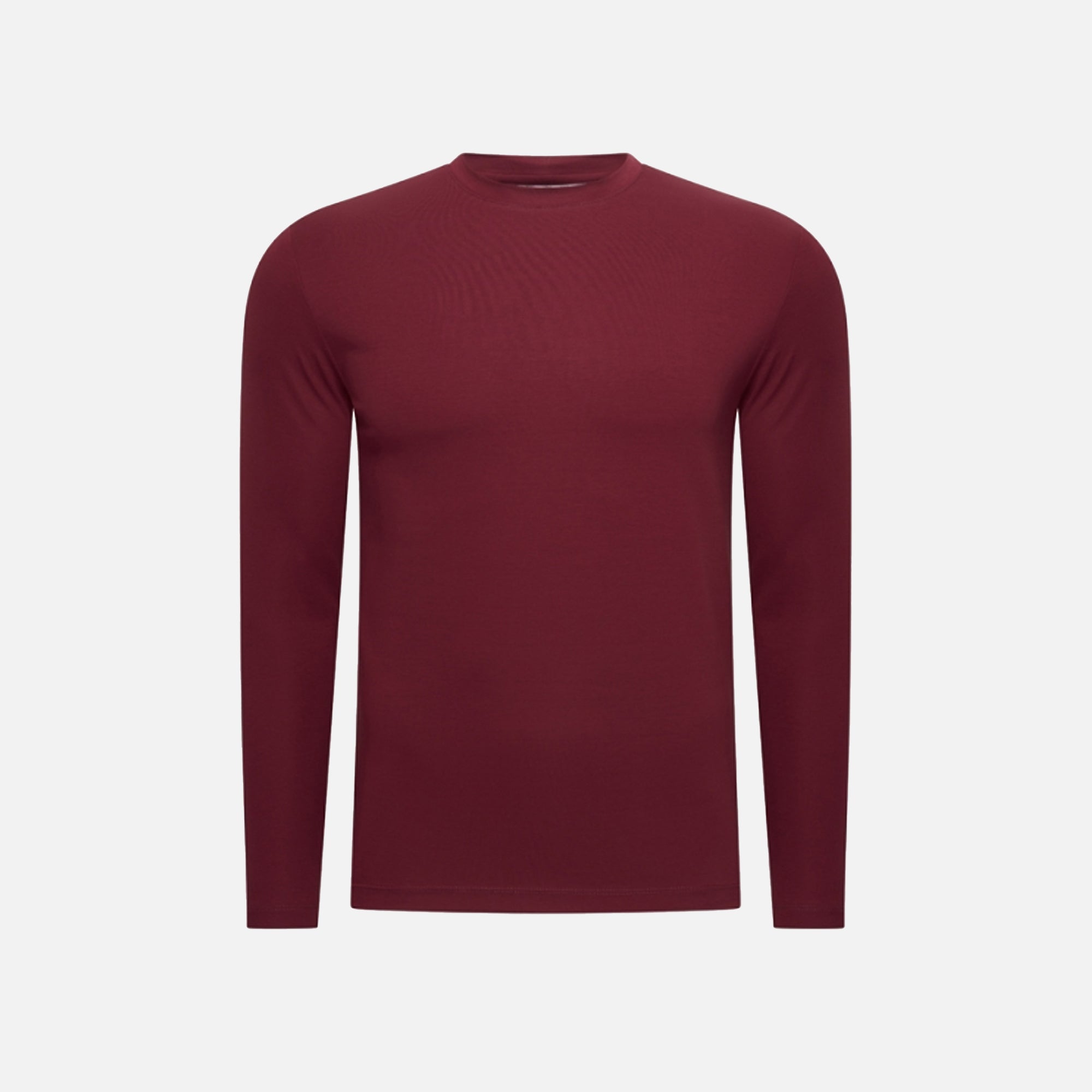 T-Shirt Manches Longues Satiné — Bordeaux