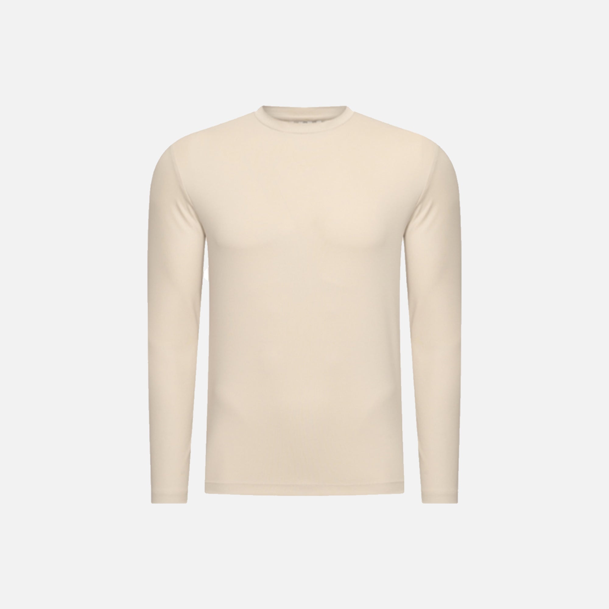 T-Shirt Manches Longues Satiné — Crème