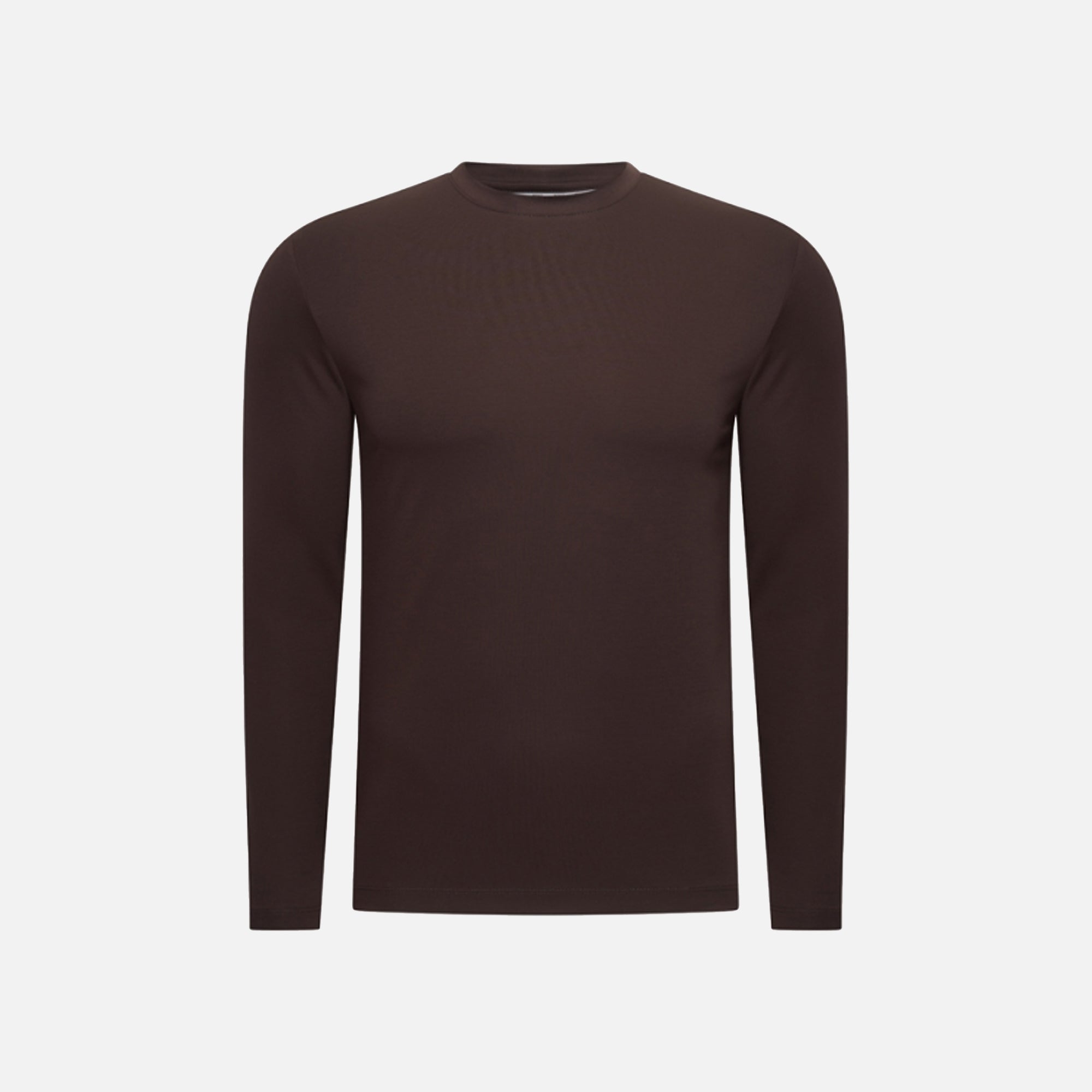 T-Shirt Manches Longues Satiné — Espresso