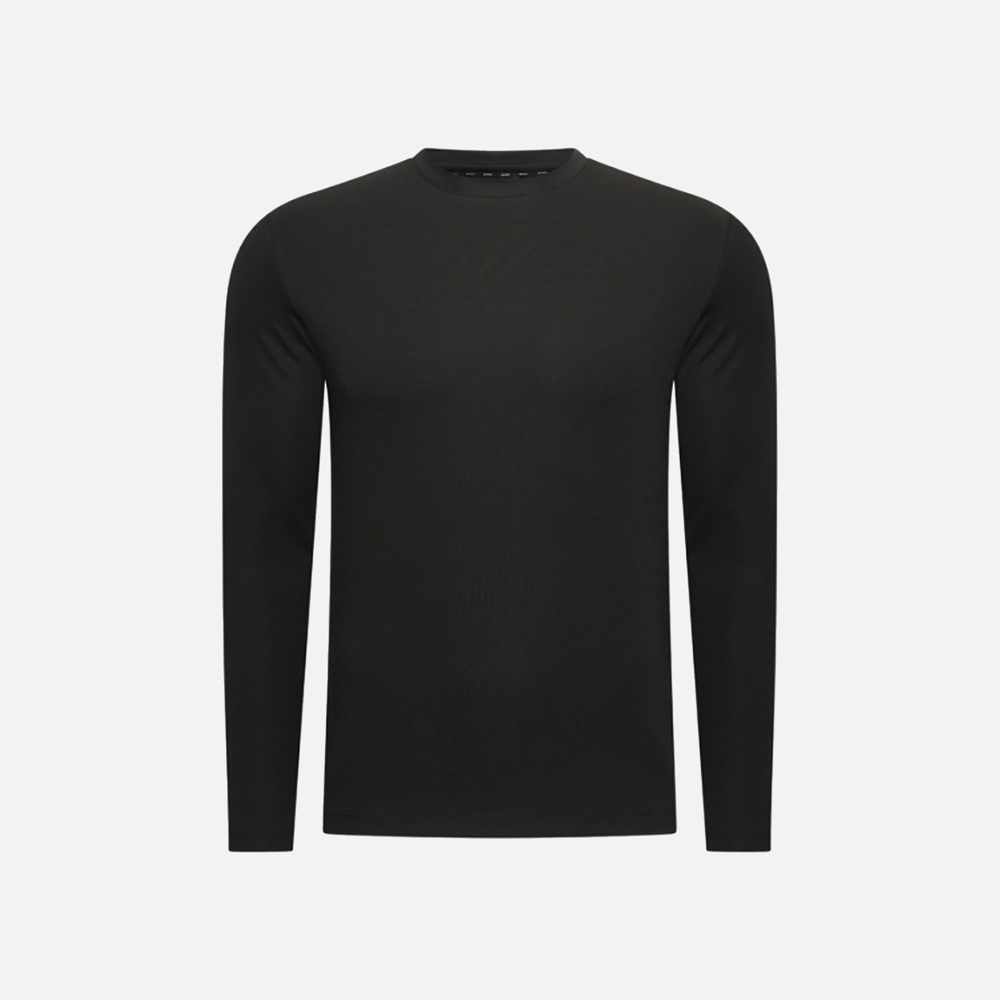 T-Shirt Manches Longues Satiné — Noir