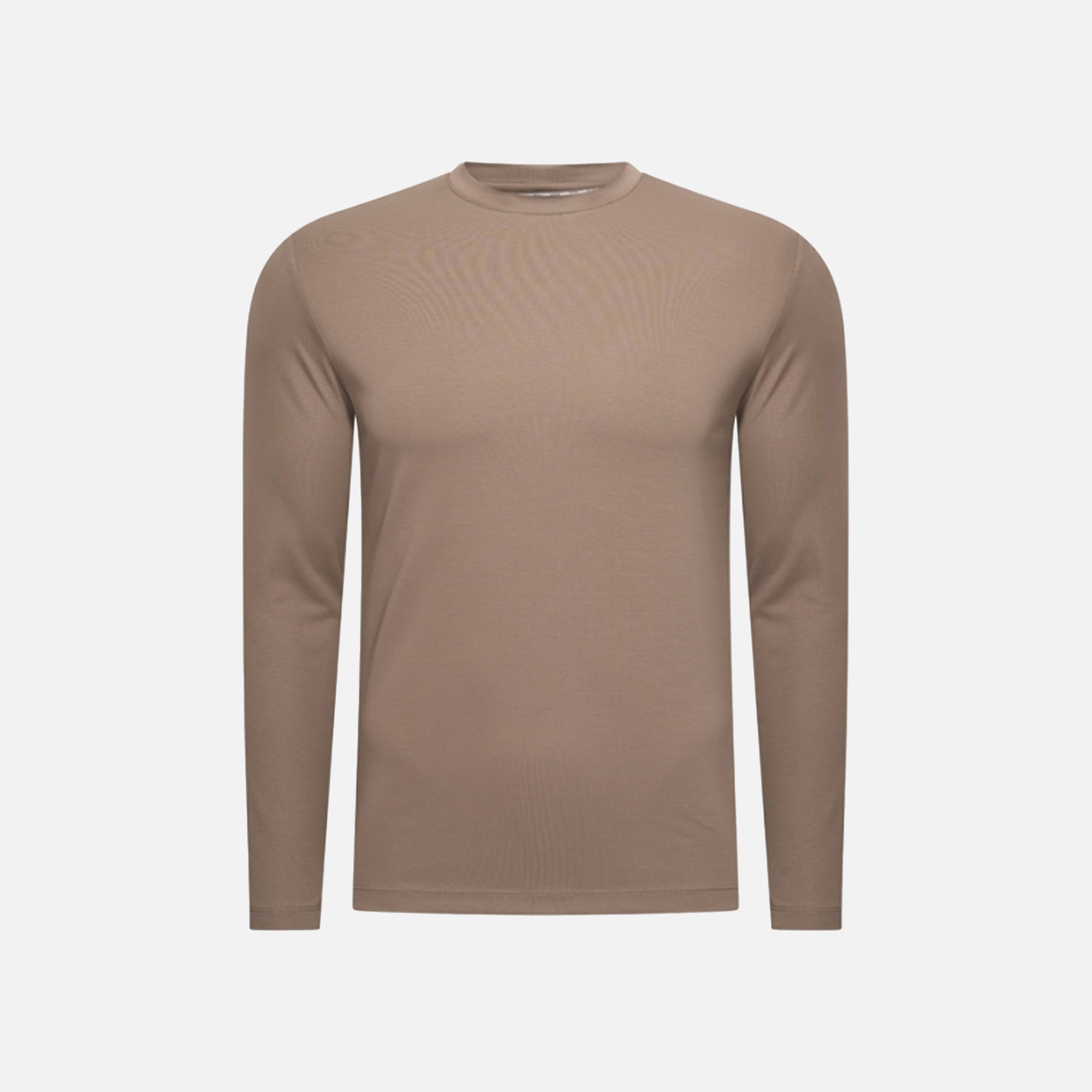 T-Shirt Manches Longues Satiné — Taupe