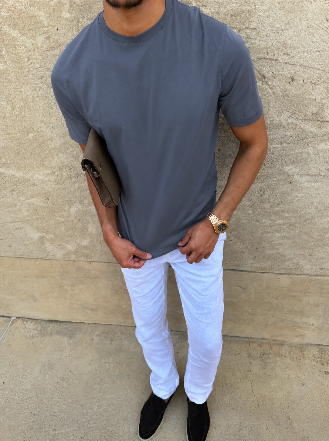 T-Shirt Satiné — Bleu Ciel