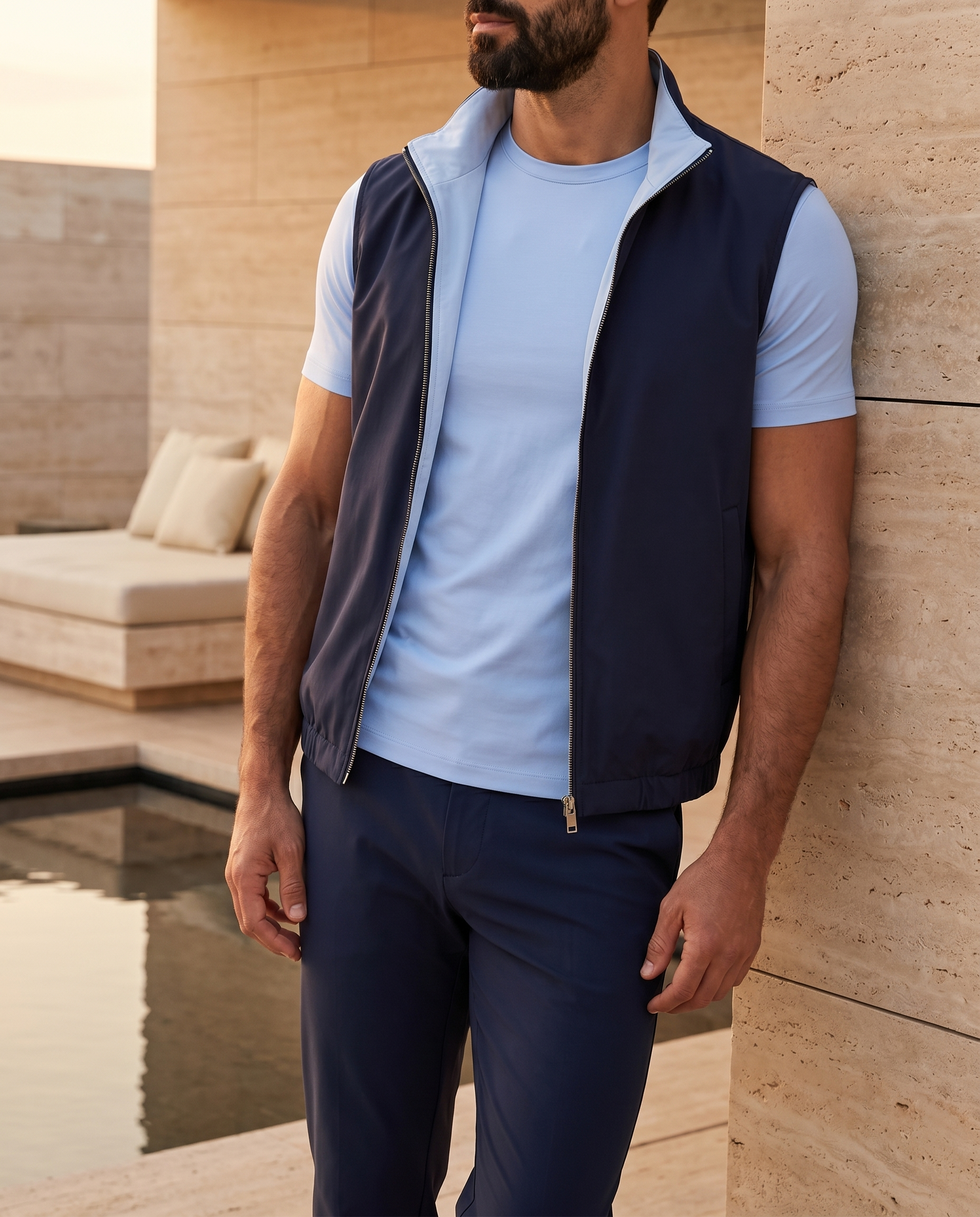 T-Shirt Satiné — Bleu Layette