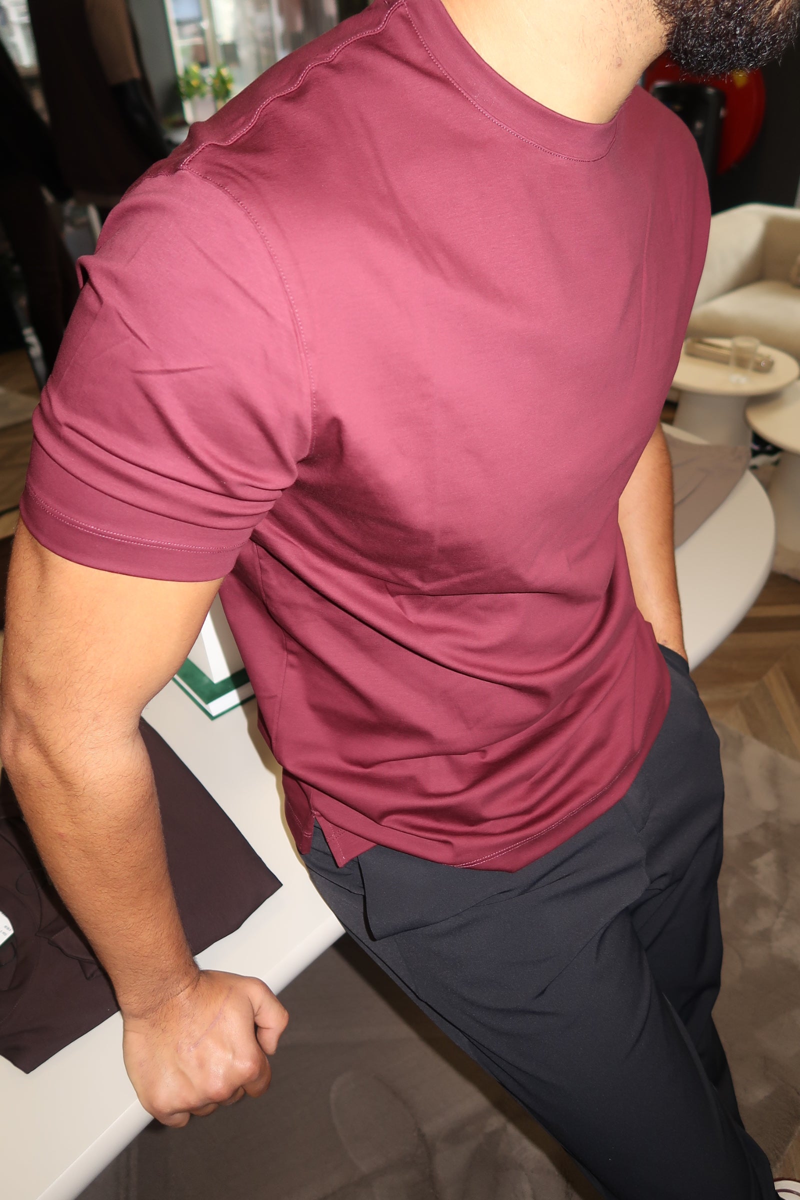 T-Shirt Satiné — Bordeaux