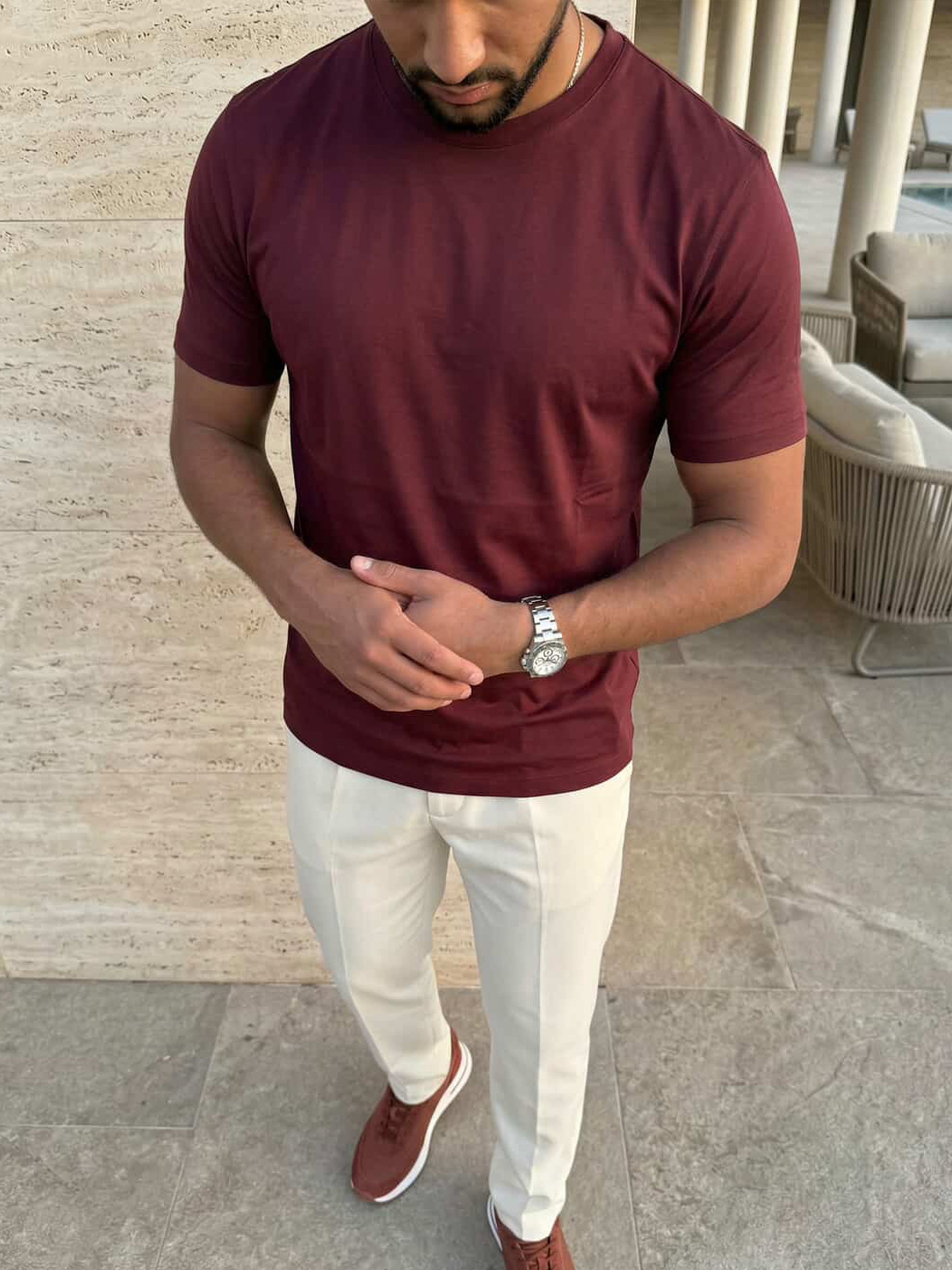 T-Shirt Satiné — Bordeaux