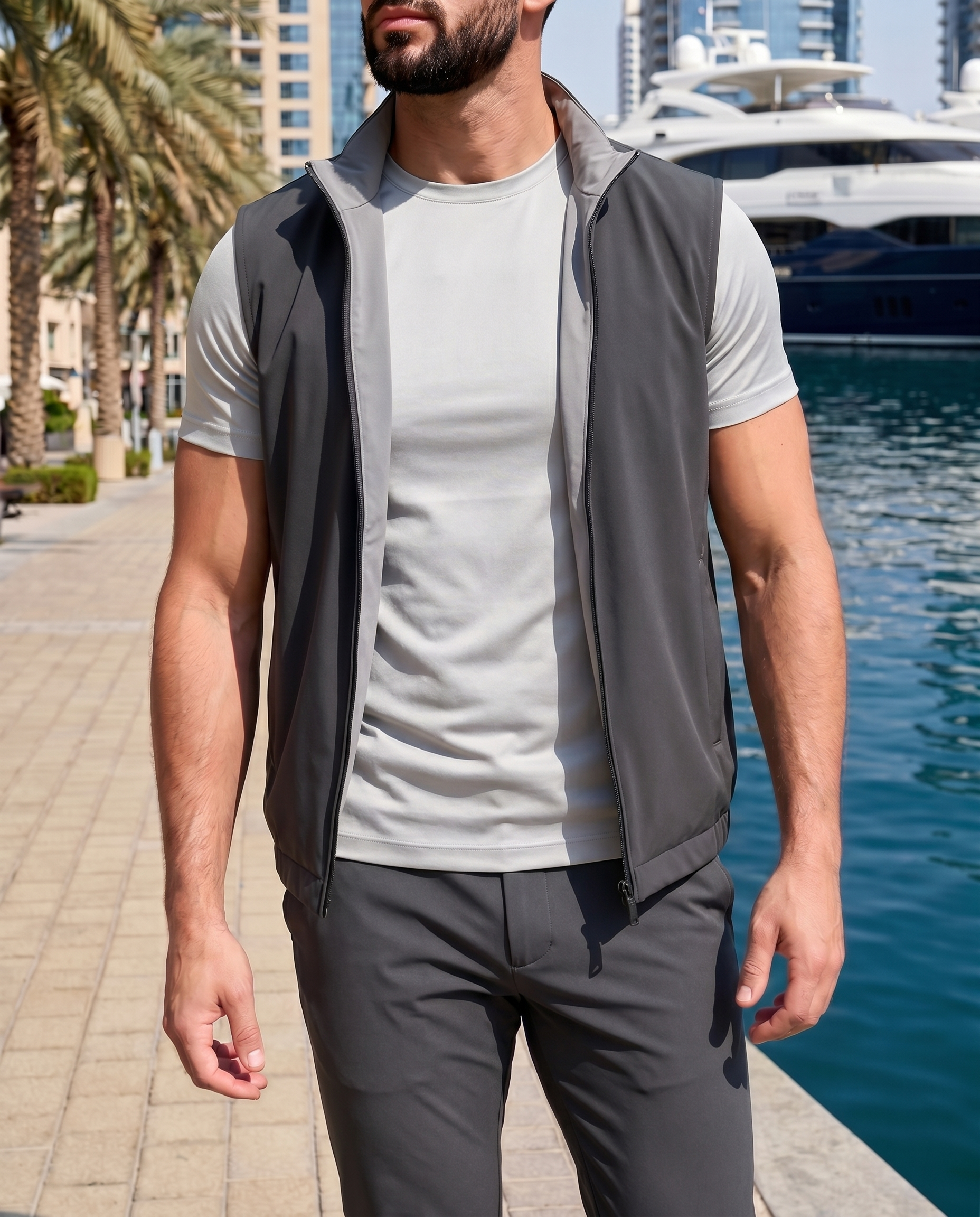 T-Shirt Satiné — Gris Clair