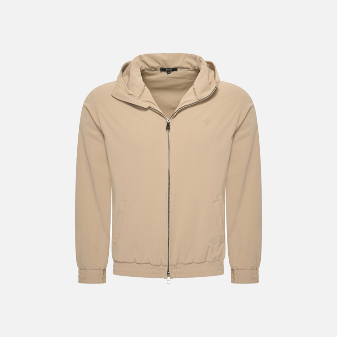 Veste à capuche Voyage camel pour homme, zippée — COMOCLO